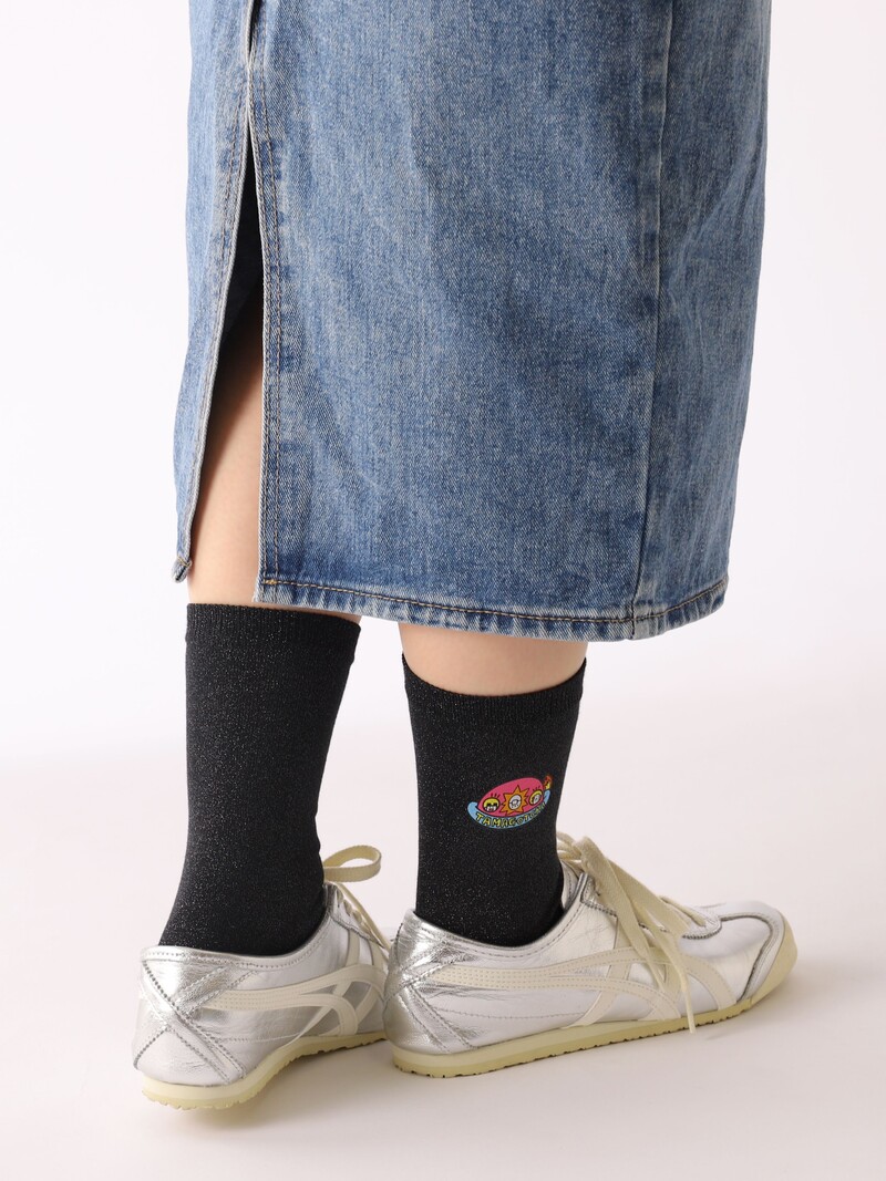 Calcetines cortos Collab Tamagotchi estampados y lamé