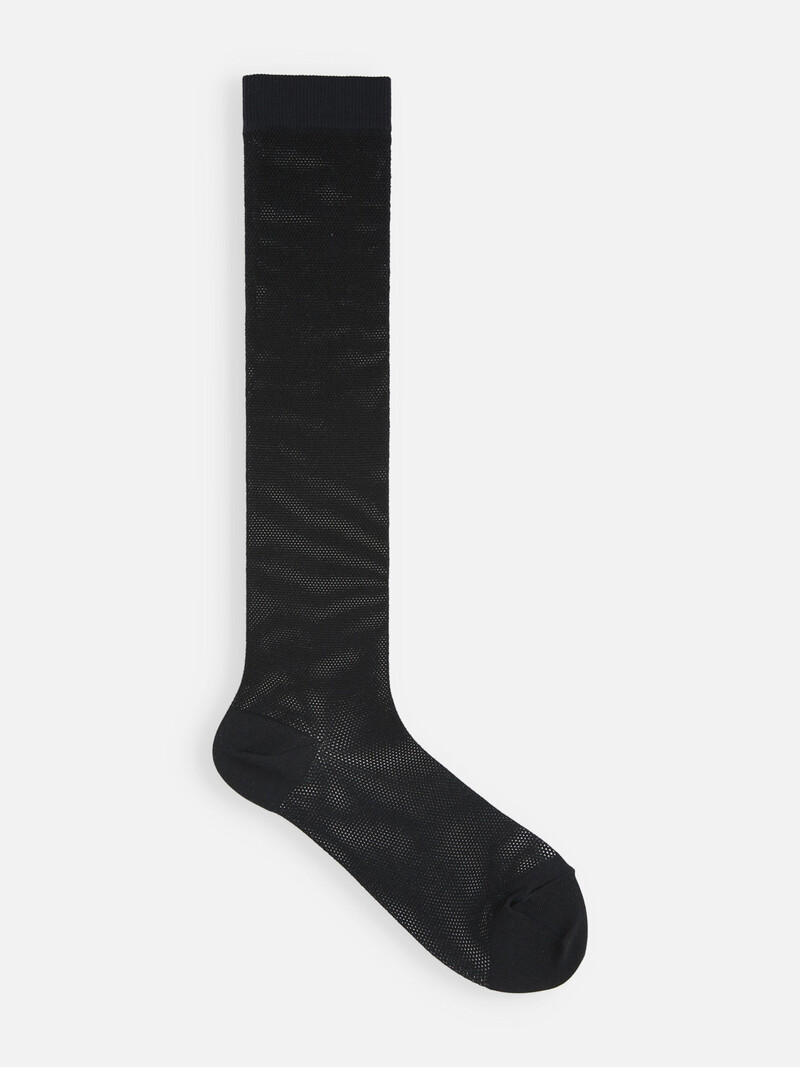 Weiche kniehohe Socken aus Mikro-Fischnetz