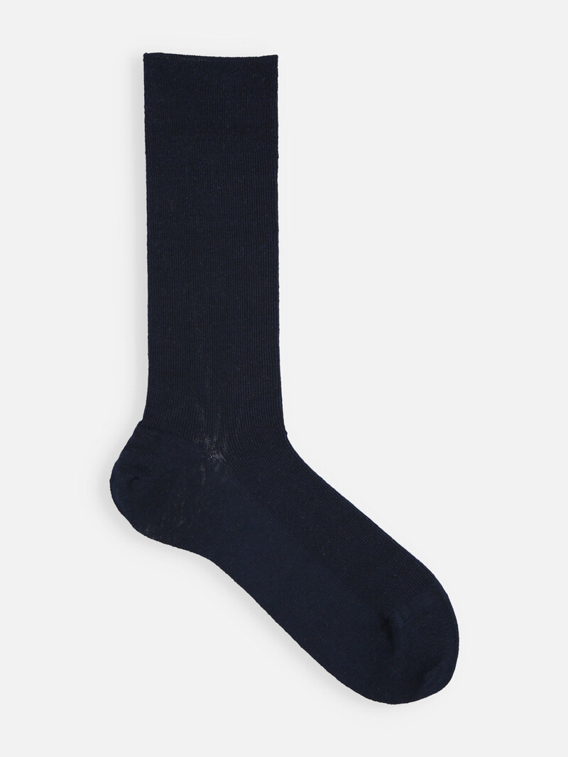 Mi-chaussette côtes 1x1 en lin Linificio® M
