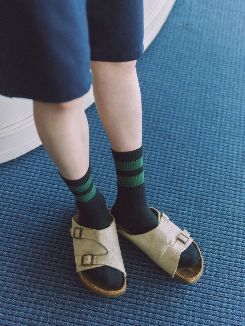 American Ribed Top Line Short Socks