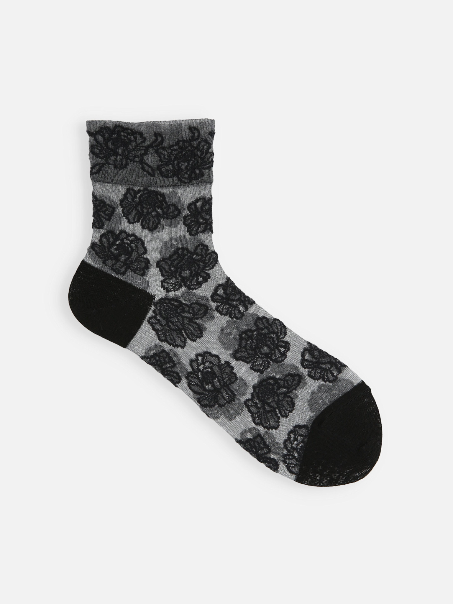 Socquettes en tulle motif pivoine