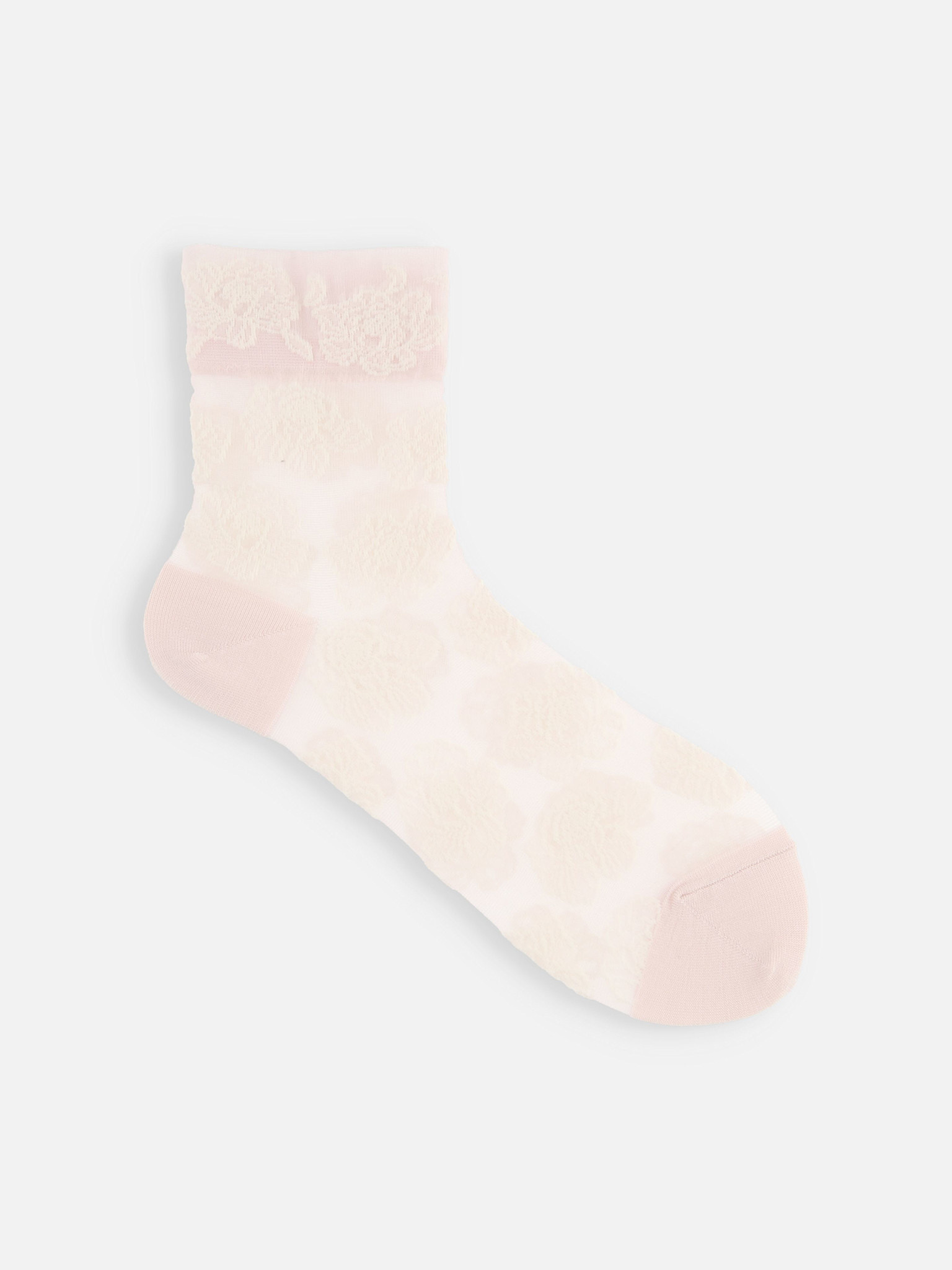 Socquettes en tulle motif pivoine