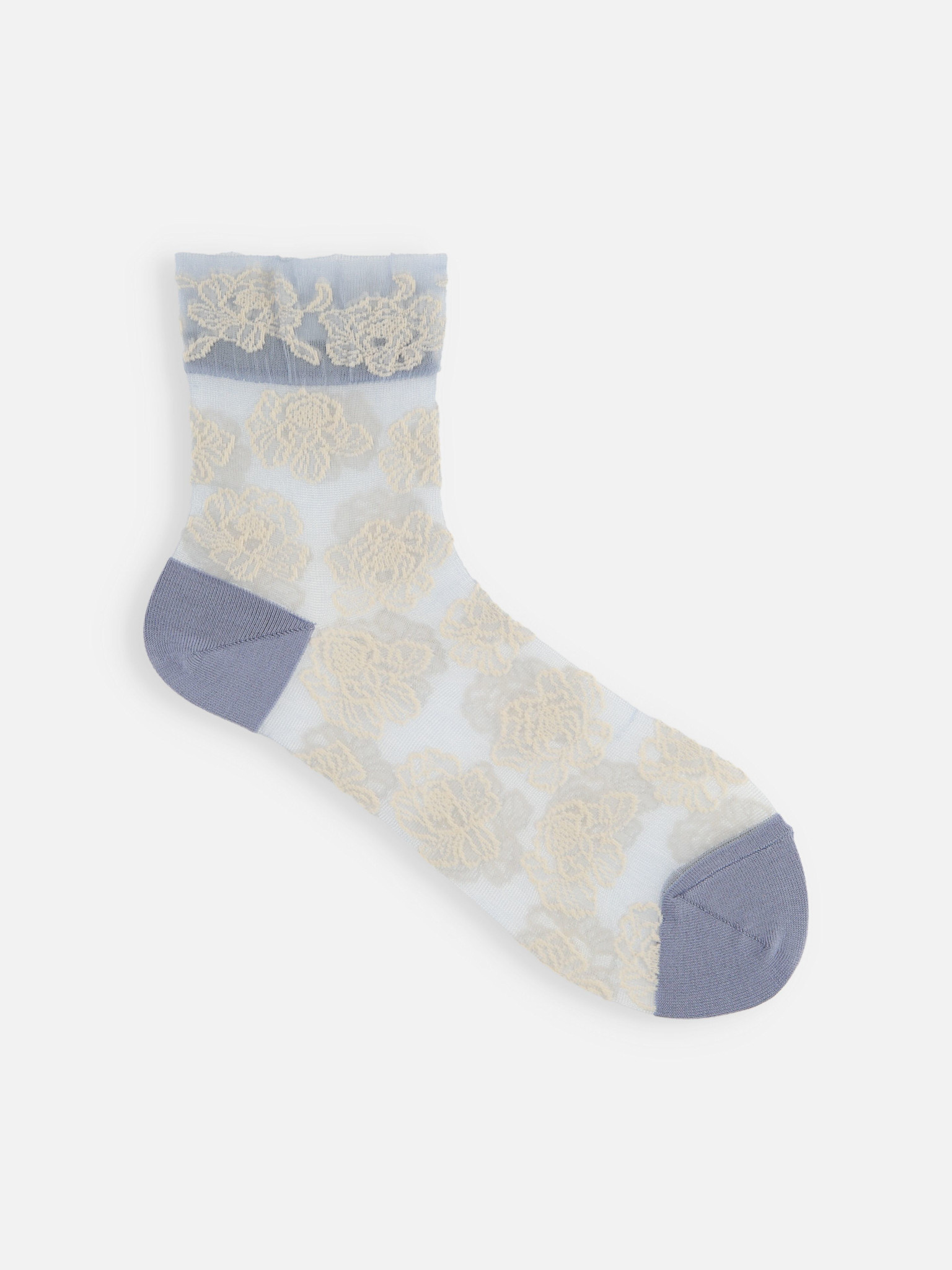 Socquettes en tulle motif pivoine