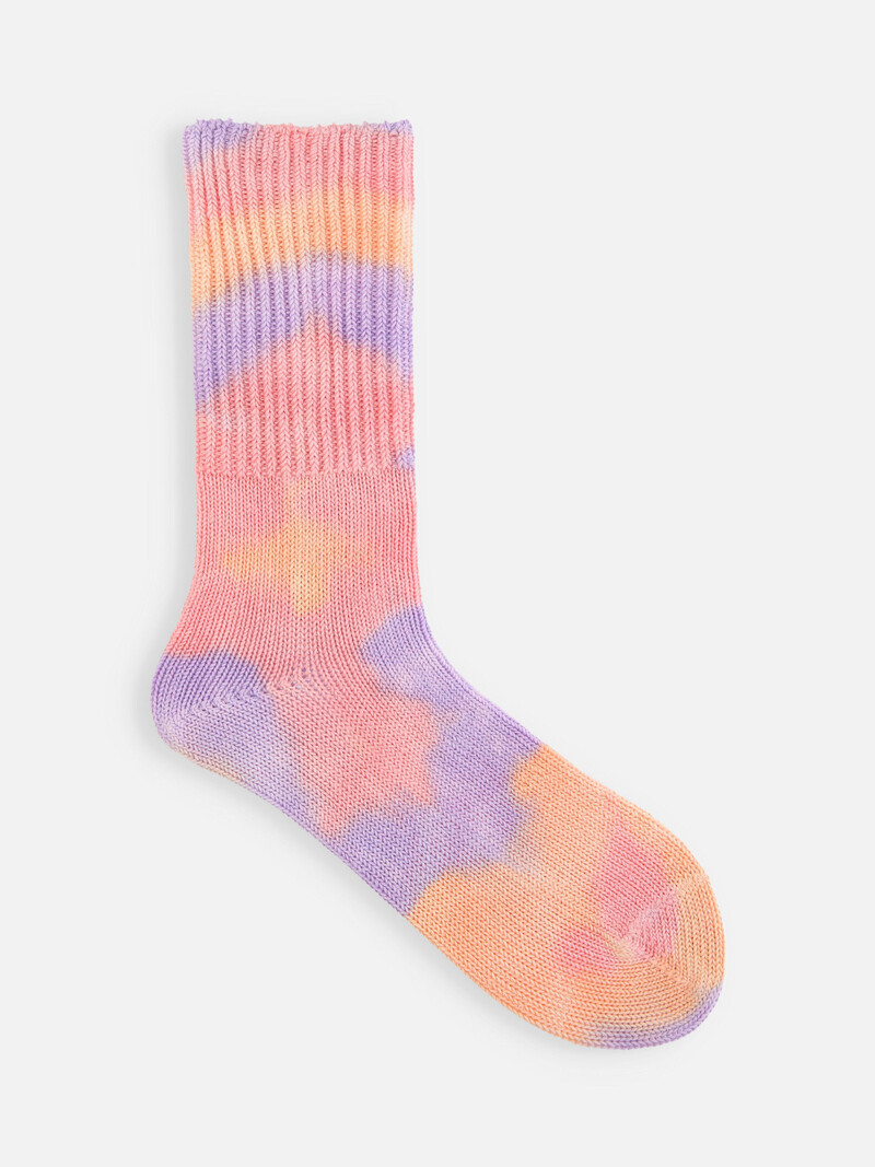 Tie & Dye Rib Crew Socks
