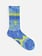 Calzino a metà polpaccio con motivo tie & dye a coste