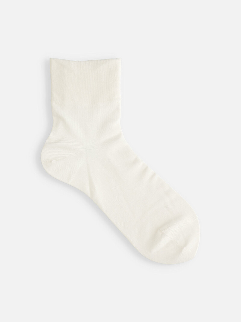Calcetín liso de seda premium con puño suave M