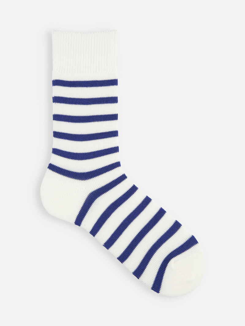 Mi-chaussette rayure large