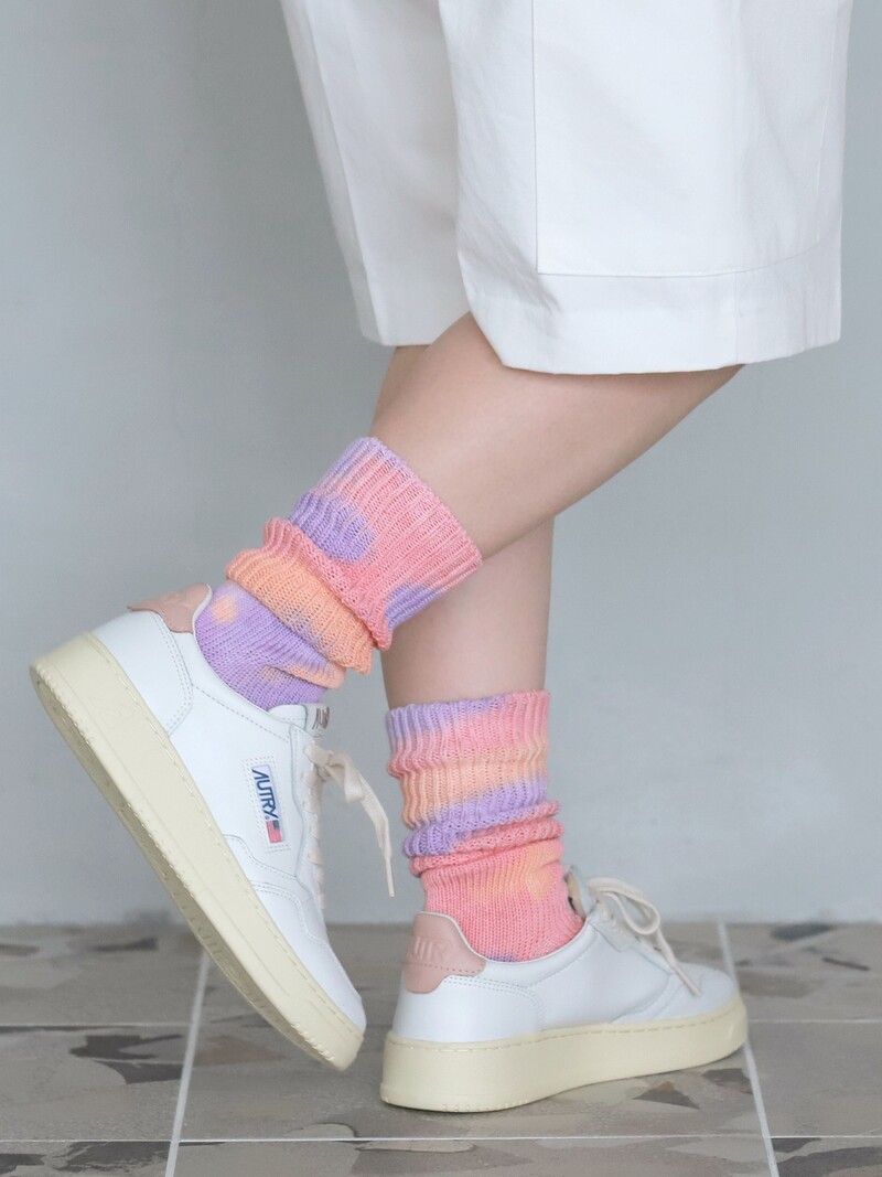 Tie & Dye Rib Crew Socks