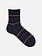 Cotton/Linen Pin Stripe Low Crew Socks