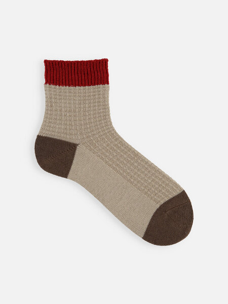 062131452 SQ tricolore en coton/lin mix gauflé