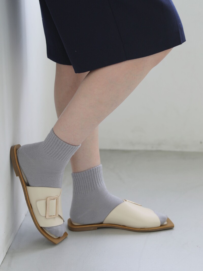 Water Repellent Rib Ankle Socks S