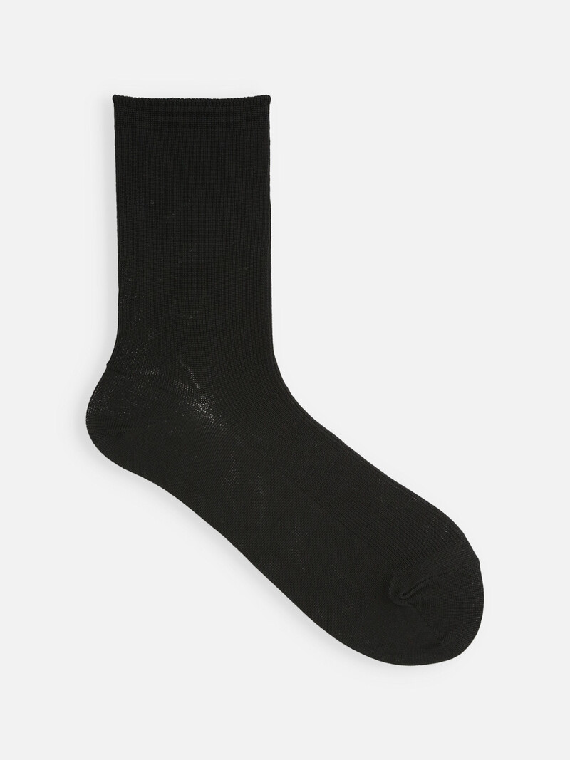 Socquette en coton côtes fines 1x1