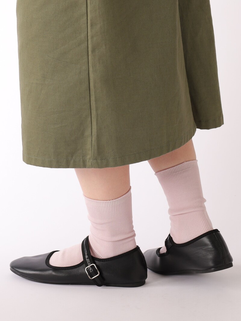 Niedrige Crew-Socken aus fein gerippter Baumwolle