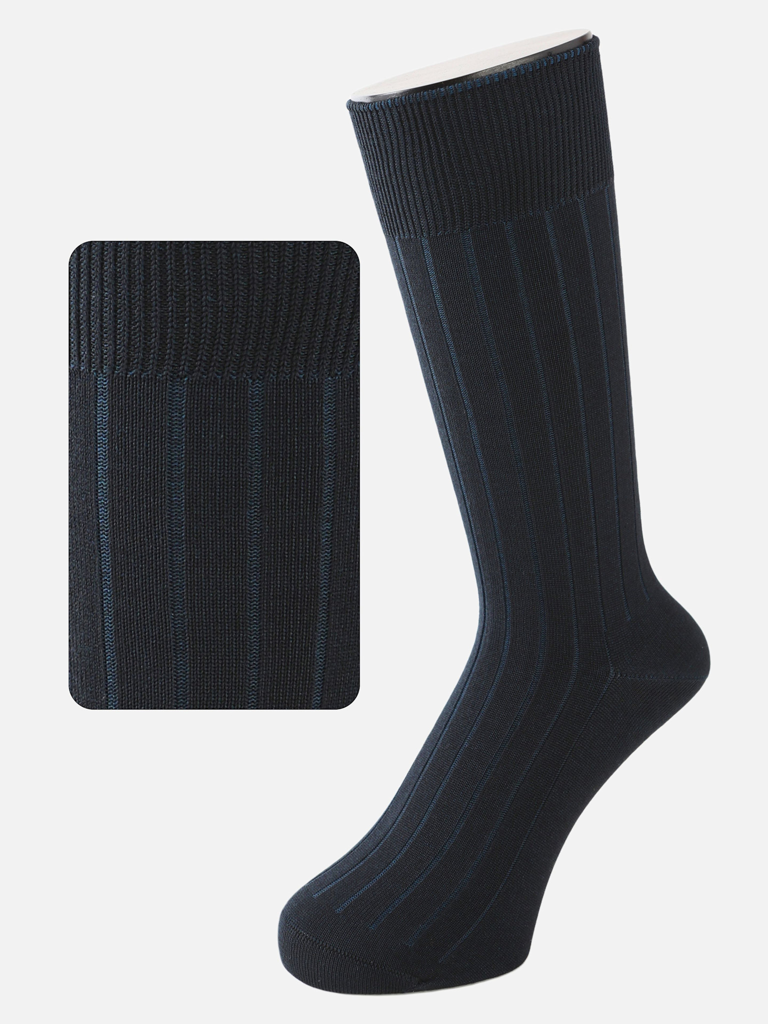 Calzino a metà polpaccio a coste 9x2 RS M