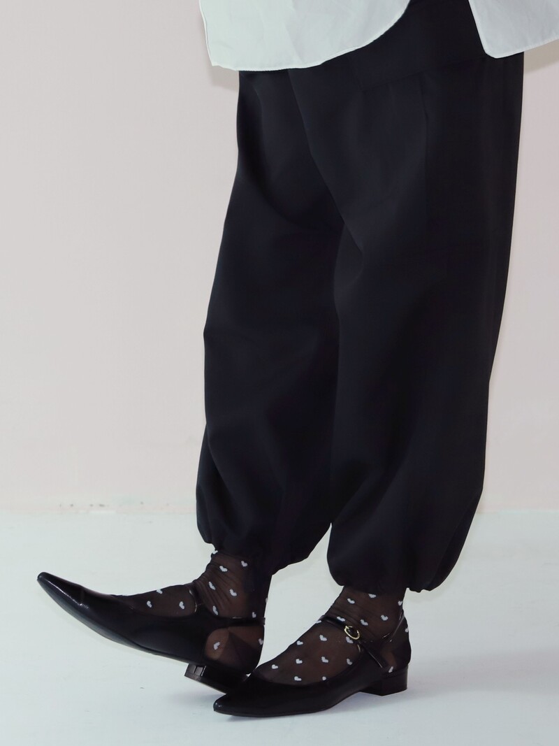 Transparente, herzförmige Crew-Socken S