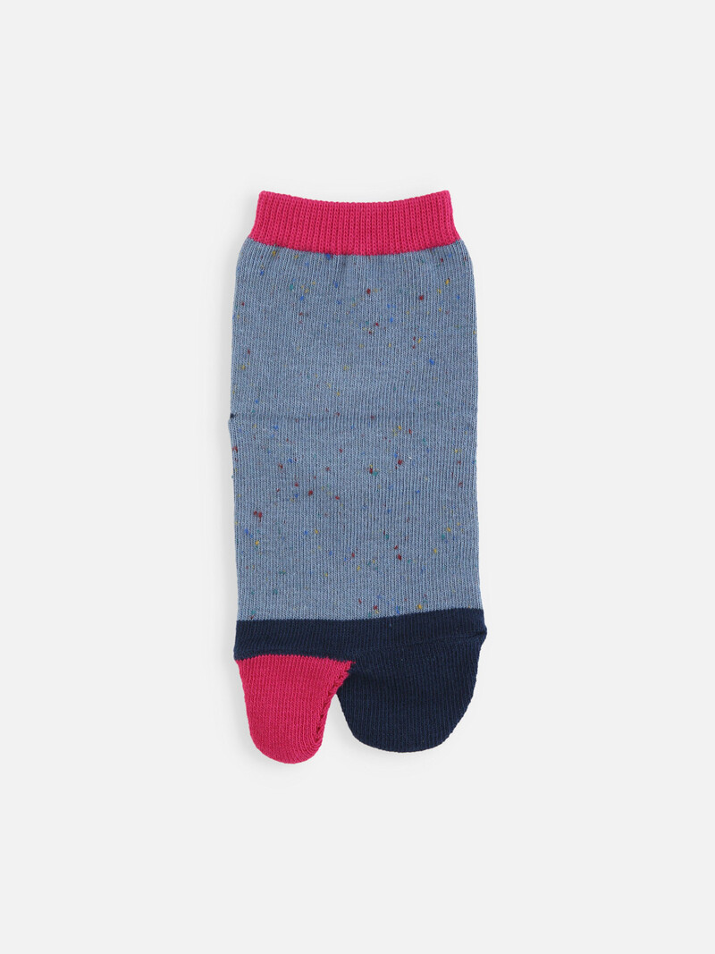 Meia Tabi mesclada infantil 19-21 cm