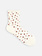 Waffle Rose Roll-Top Low Crew Socks
