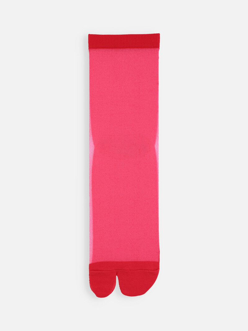 Transparente zweifarbige Tabi Low Crew Socken S