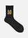 Glänzende niedrige Crew-Socken mit Tiger-Stickerei