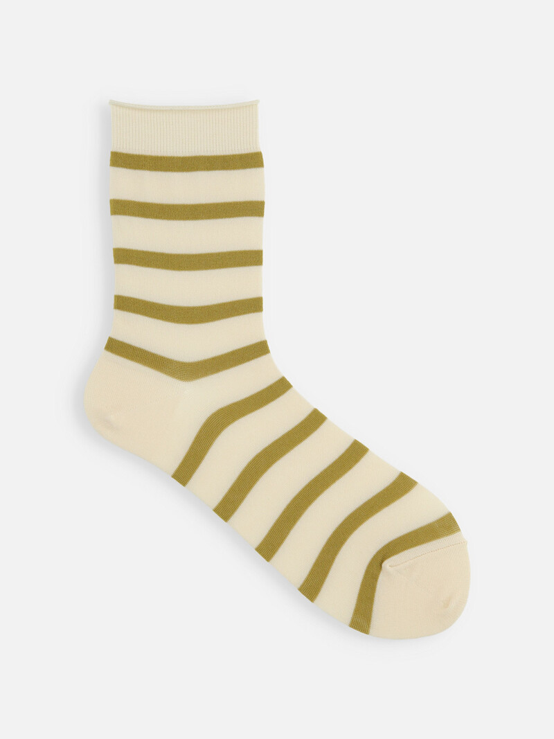 Mi-chaussette à rayures