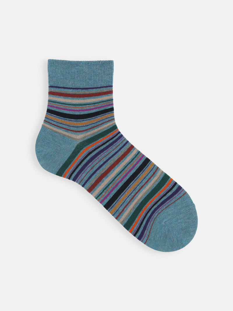 Multi-Stripe Korte Sokken M