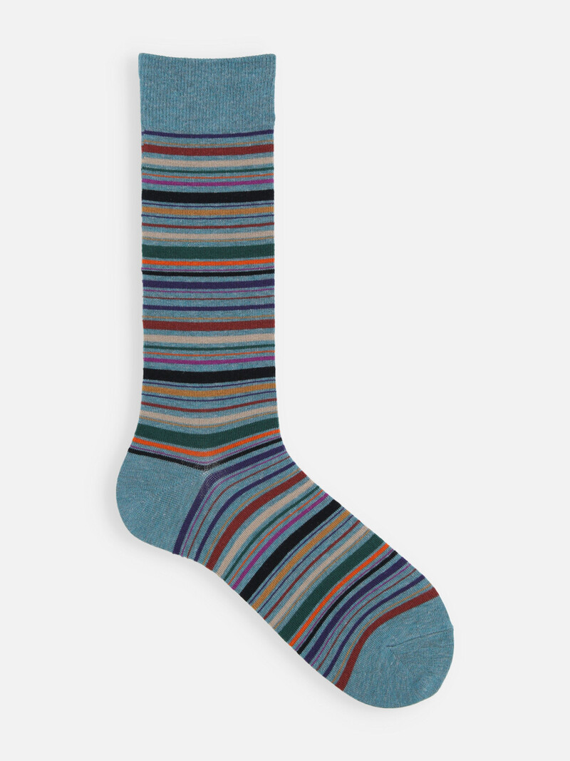 Multi-Stripe Crew Socken M