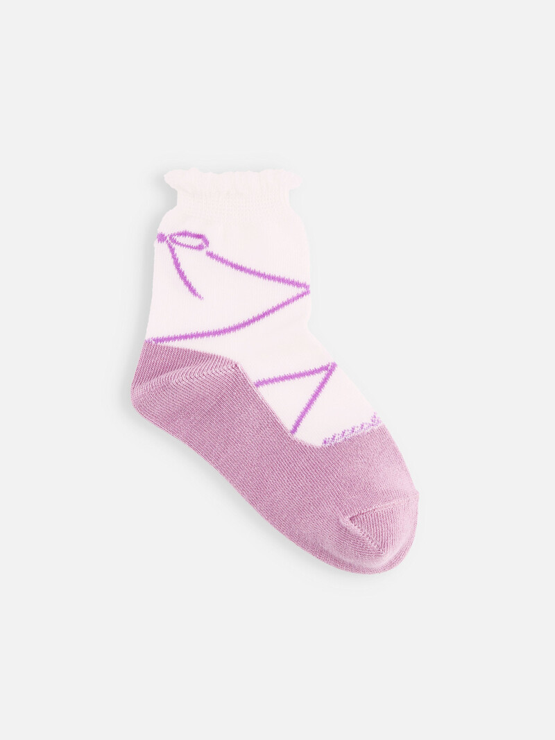 Kids Ballet Pattern Crew Socks 19-21cm TABIO FRANCE