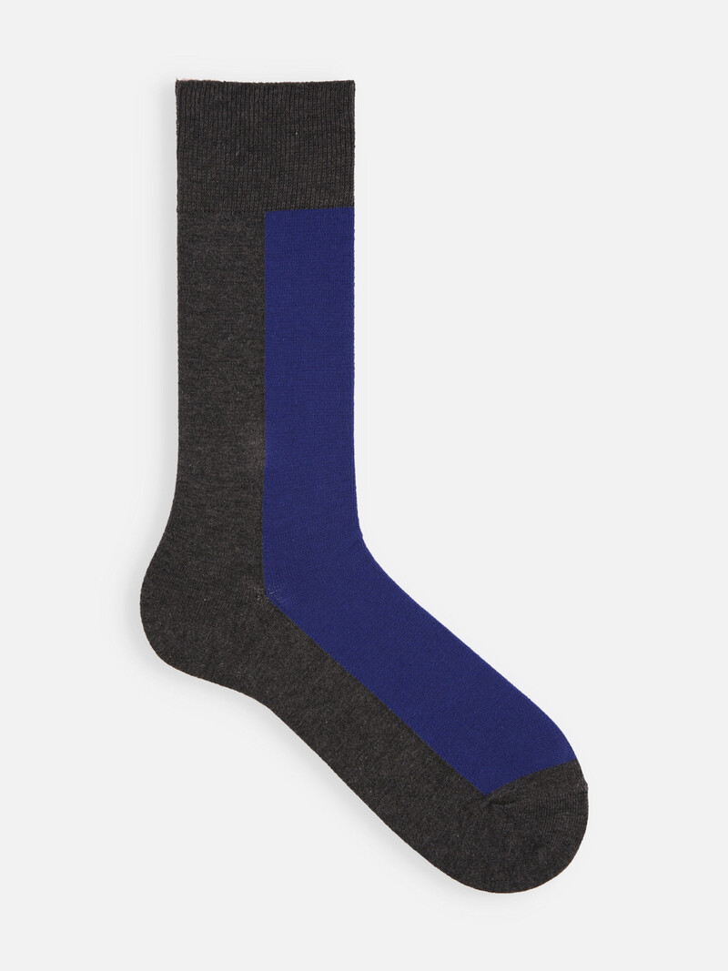 Schicke zweifarbige Wadensocken M