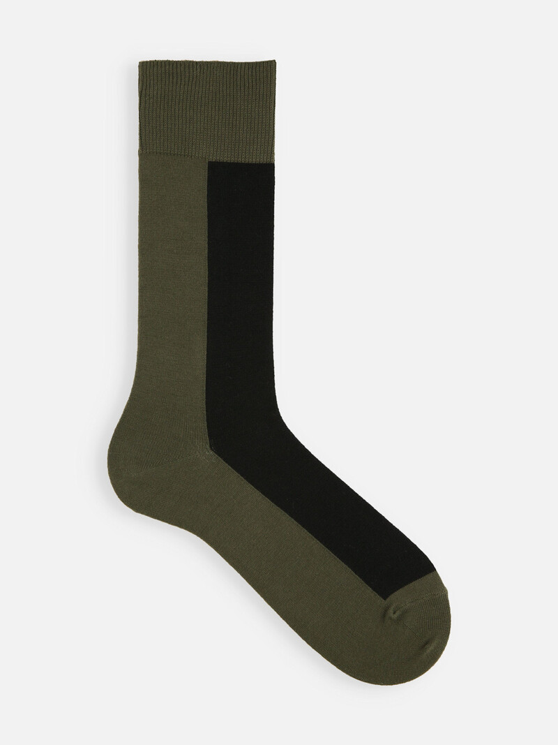Schicke zweifarbige Wadensocken M