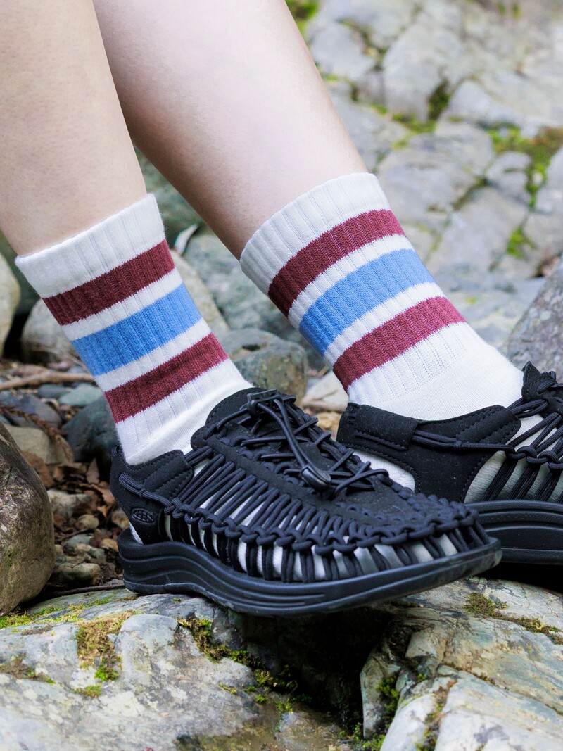 Sporty American Rib Pile Crew Socks M