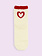 Crew-Socken mit flauschigem Herzmuster auf der Rückseite