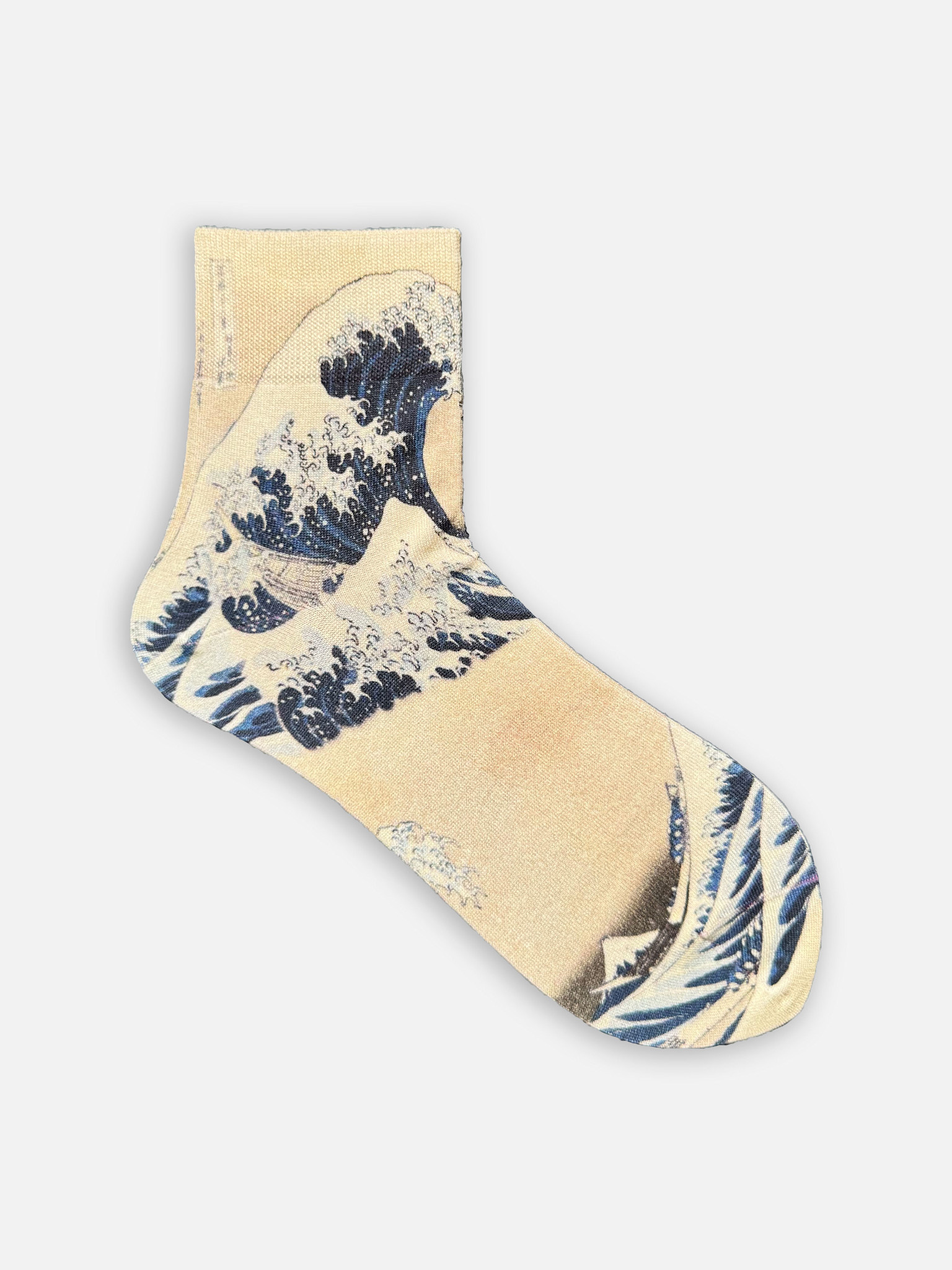 Japanese Print Low Crew Socks S