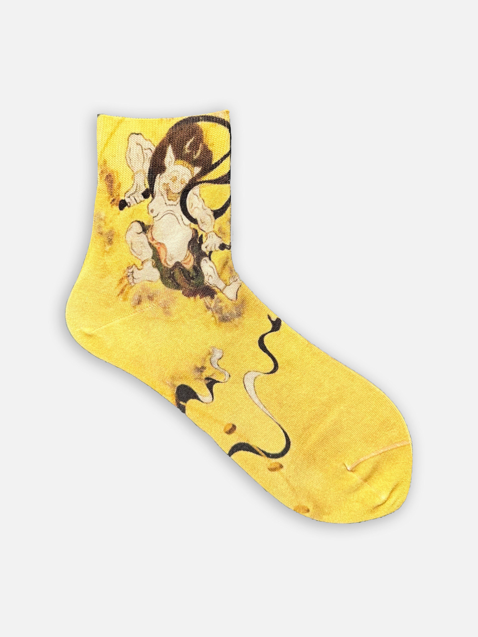 Japanese Print Low Crew Socks S