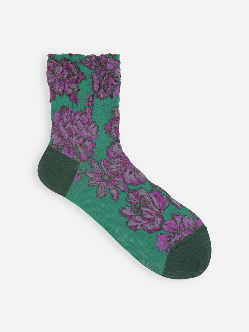 Float Flowers Low Crew Socken
