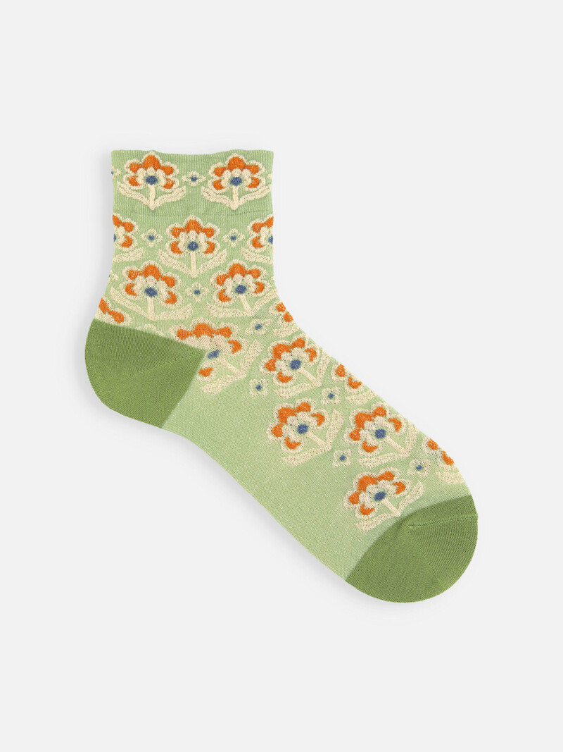 Nordic Flower Float Low Crew Sokken
