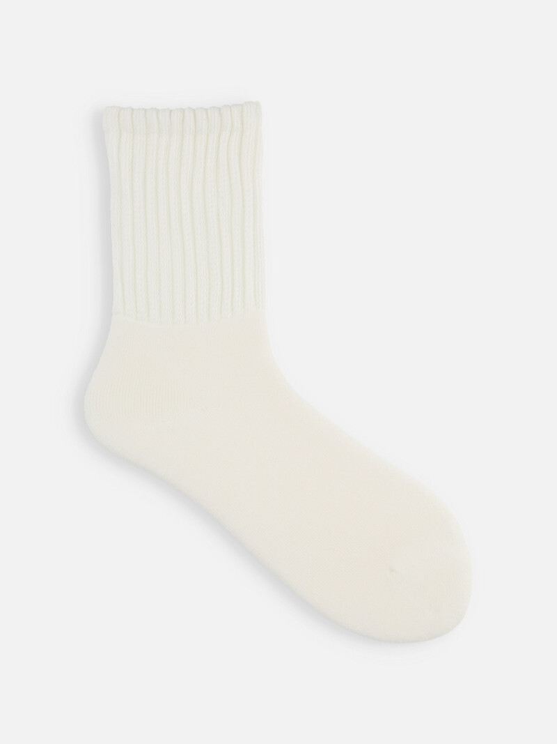 Mi-chaussette côtes américaine bord doux en Bio