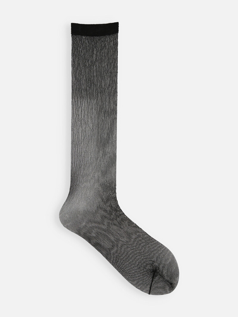 Calcetines altos de tul transparente