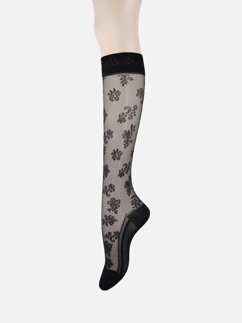 Lot De 10 Paires Chaussettes Hautes Transparentes 15D Pour Femme - Pour Mollets Larges, Taille L - Nylon Doux, Ne Glissent Pas