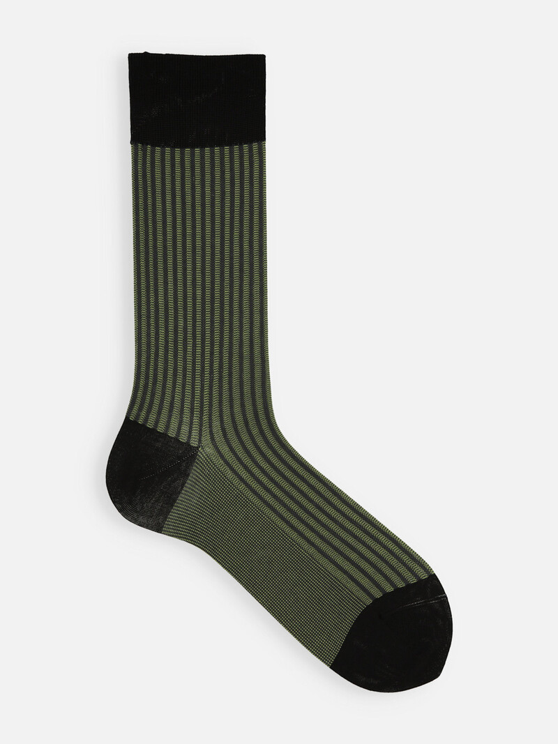 Jacquard Stripe Crew Socks M
