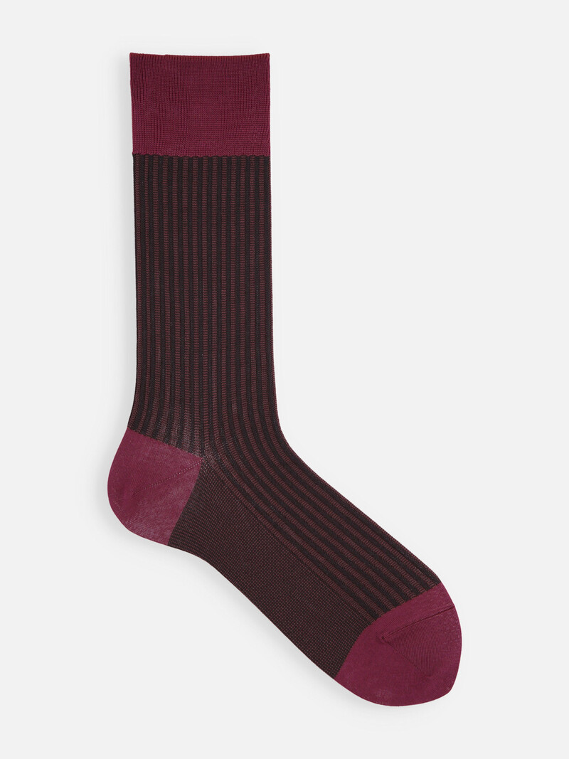 Calcetines de media pantorrilla de jacquard con rayas verticales L