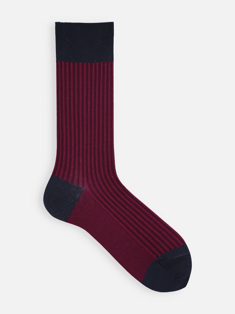 Calcetines de media pantorrilla de jacquard con rayas verticales L