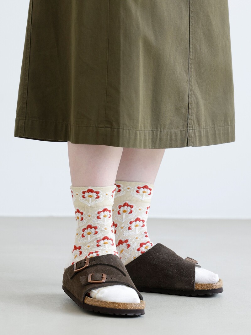 Nordic Flower Float Low Crew Socken