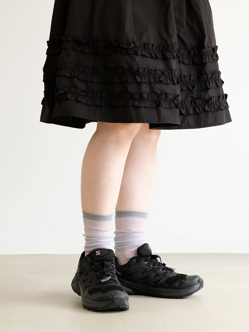 Tulle Sheer Hi-Cut Socks