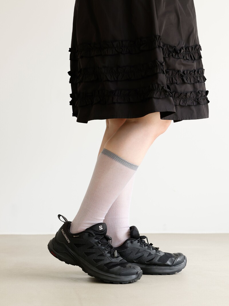 Transparente Tüllsocken mit hohem Schnitt