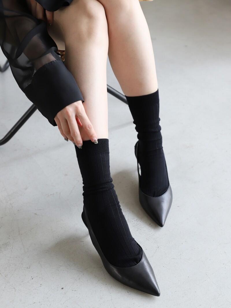 Premium Finest Wool Rib Crew Socks