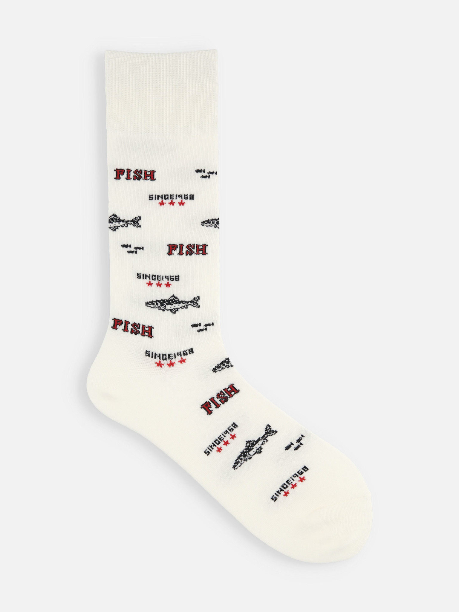 Fish Retro Design Mid-Calf Socks