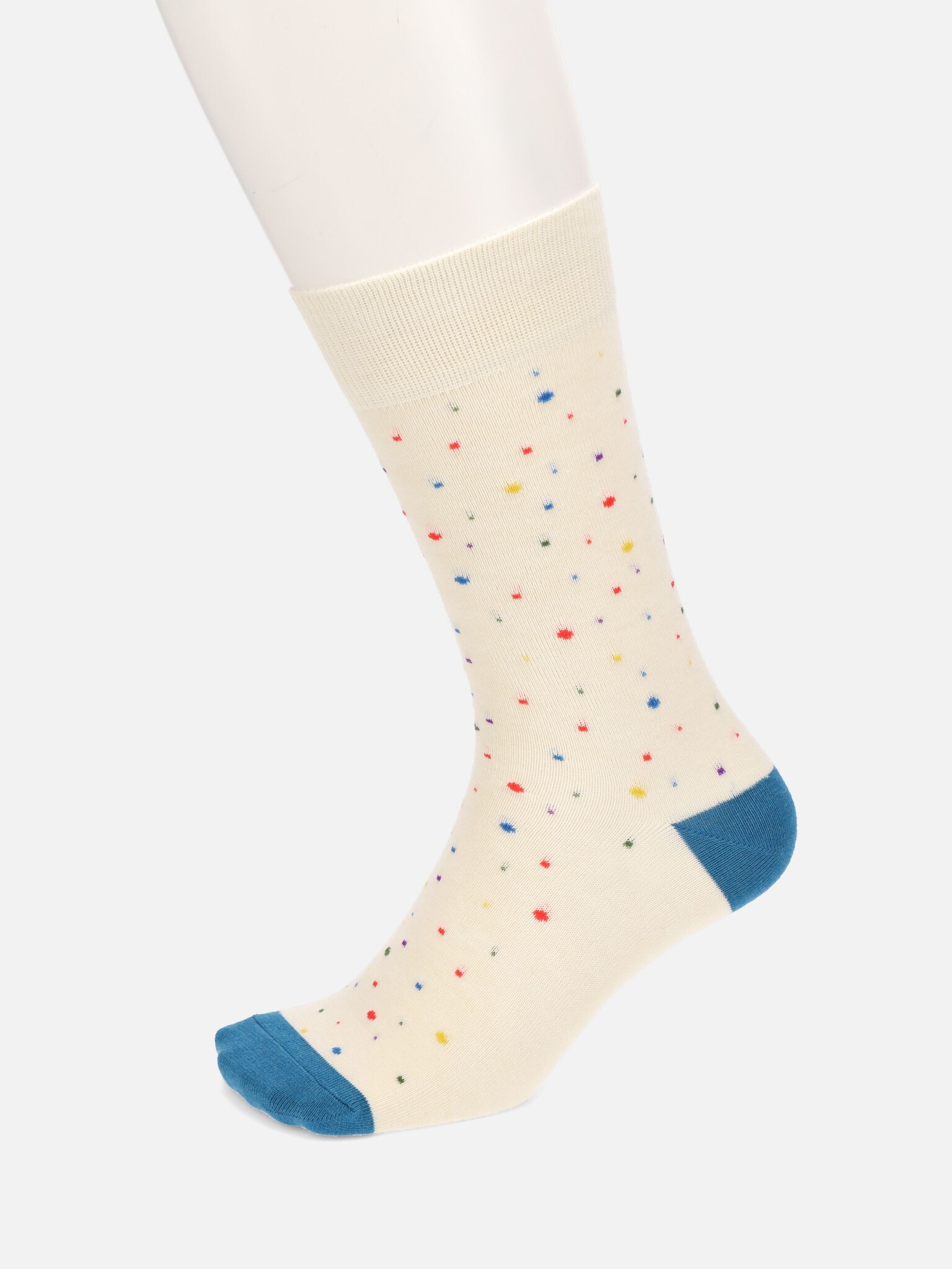 Willekeurige veelkleurige stippen mid-calf sokken