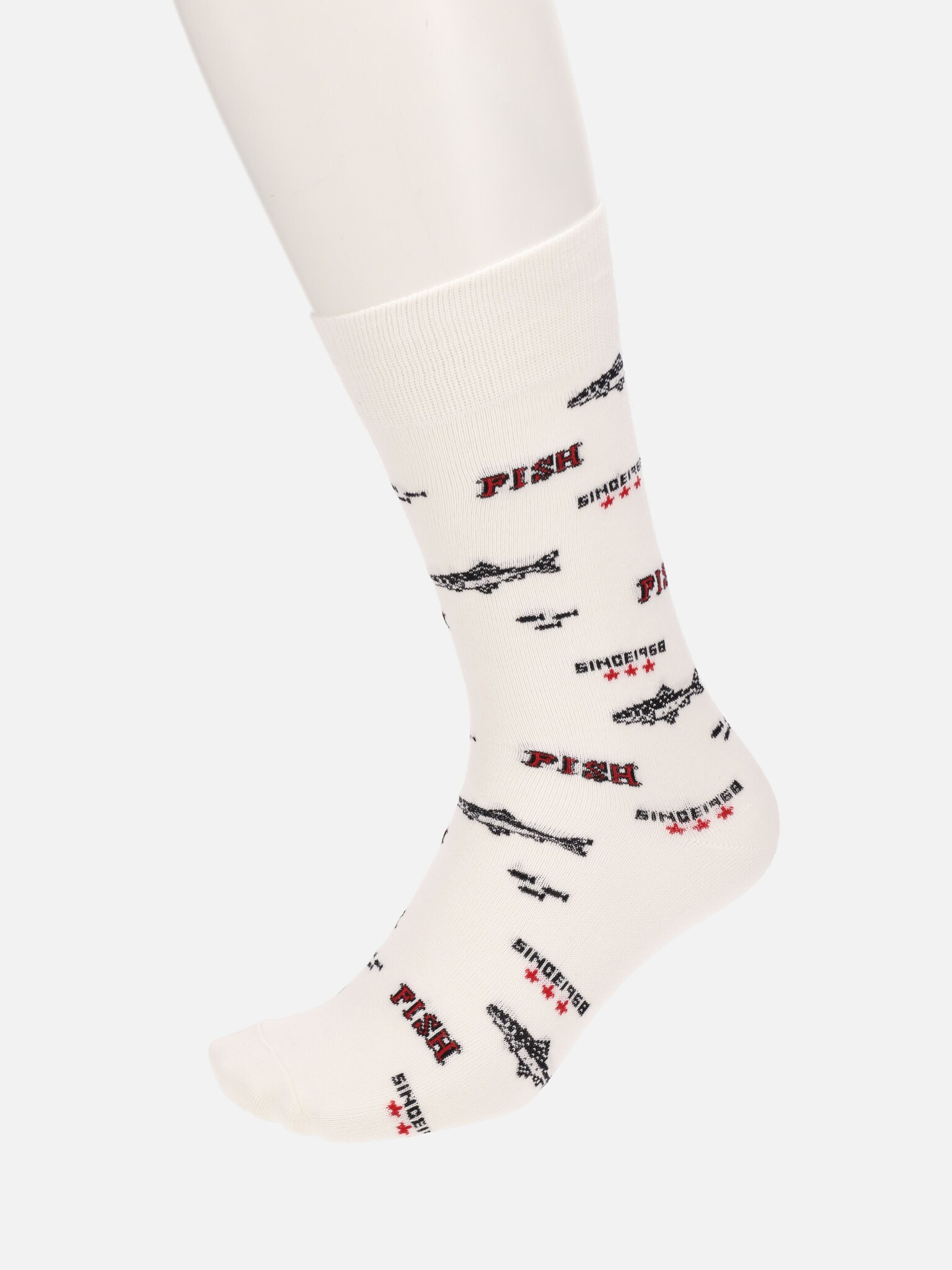 Fish Retro Design Mid-Calf Socks