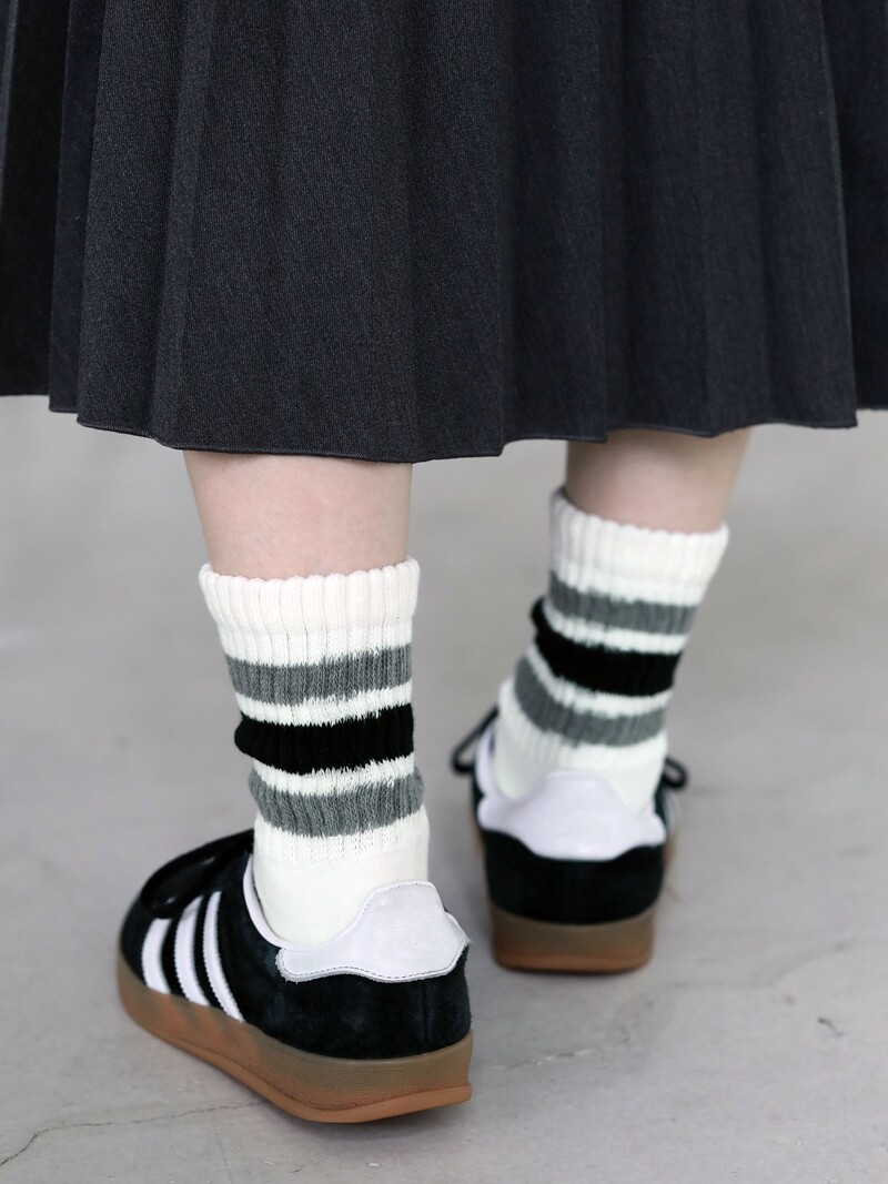 Sportliche American Rib Crew Socken S