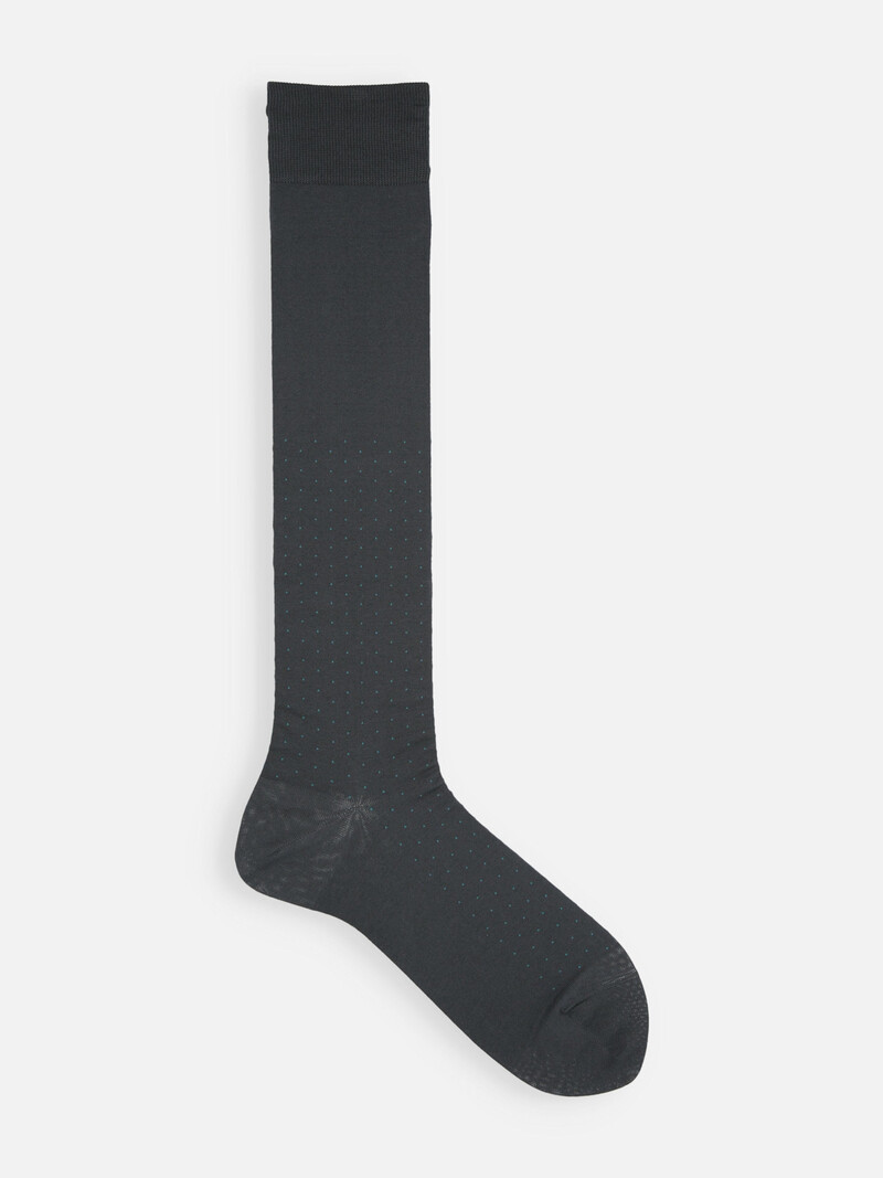 Hohe gepunktete Socke L